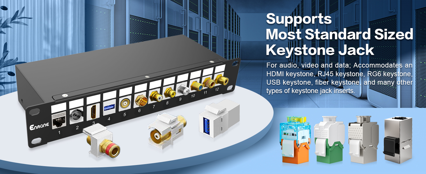 12port blank keystone patch panel
