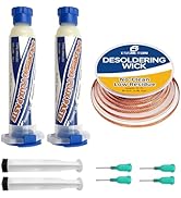 No Clean Soldering Flux Paste &amp; Solder Wick, Solder Flux for Electronics Soldering 10cc/Bottle (2...