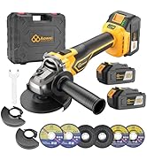 Aowei Brushless Cordless Angle Grinder, 21V Angle Grinder Toolbox Kit, with 2x4.0Ah lithium batte...