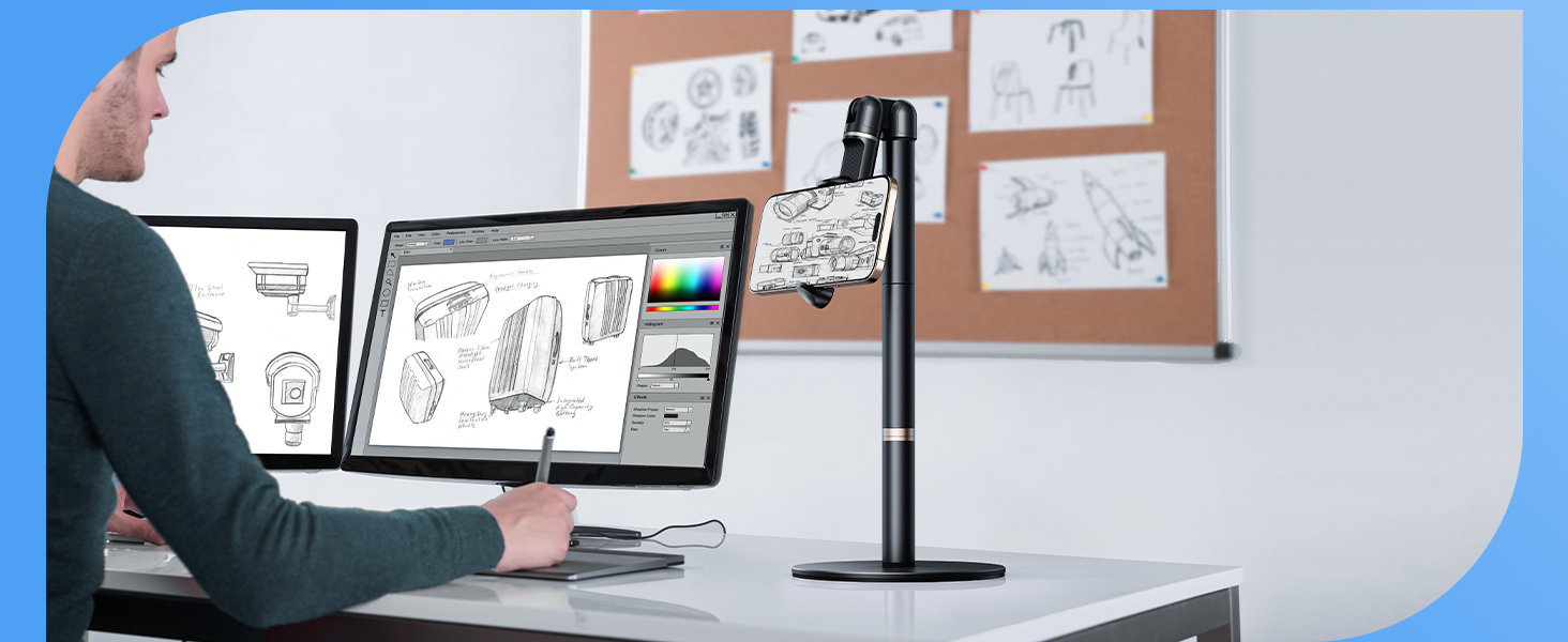 height adjustable phone stand for office working