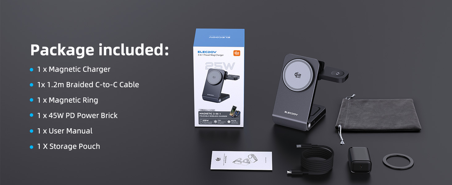 Text reads 'Package included:' followed by product contents list showing camera components and mounting accessories against gray background.