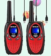 Retevis RT628 Walkie Talkies for Kids Rechargeable,Long Range 2 Way Radio 22 CH Backlit LCD Scree...