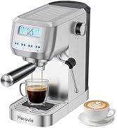 Horavie Espresso Machine 20 Bar, Compact Espresso Maker with Milk Frother, Stainless Steel Cappuc...