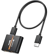 Neoteck 1 in 2 Out HDMI Splitter, 1x2 HDMI Splitter for Dual Monitors Duplicate/Mirror Supports 3...
