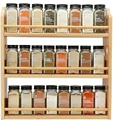 Thalomely 3 Tier Bamboo Spice Rack, Spice Rack Organizer, Seasoning Jars Rack Shelf Spice Organiz...