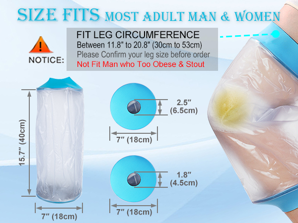 Foot Cast Cover for Shower