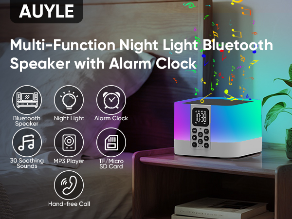 bluetooth speaker with night lights