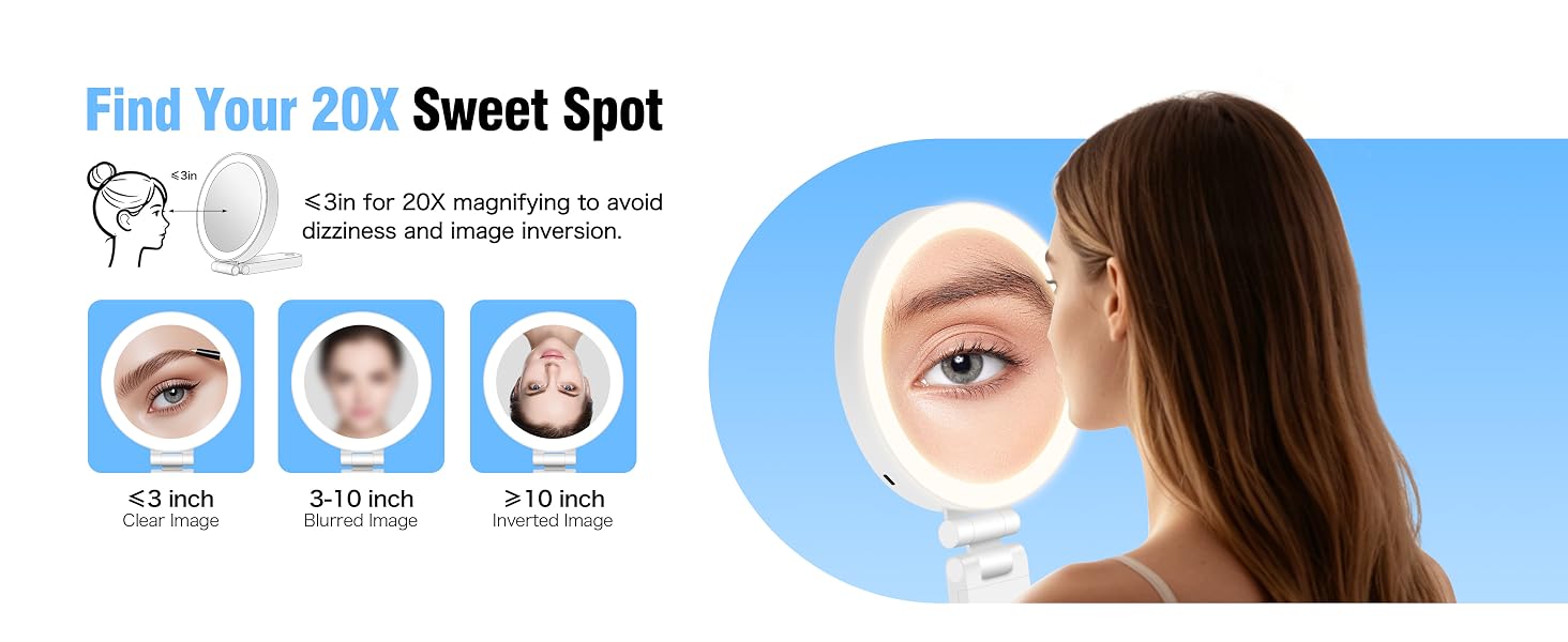 Magnifying Mirror with Lights