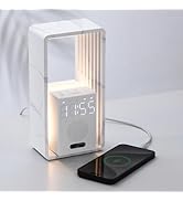 WILIT Digital Alarm Clock for Heavy Sleeper,Sunrise Wake-Up Light,9 Sleep Aid White Noise Sounds ...