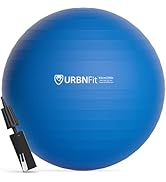 URBNFit Exercise Ball - Yoga Ball in Multiple Sizes for Workout, Pregnancy, Stability - Anti-Burs...