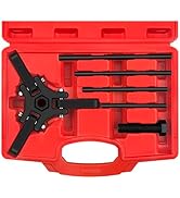 WETT Harmonic Balancer Puller Set, Heavy Duty Adjustable 3 Jaw Pulley Puller Tool, 3/8” Square Dr...