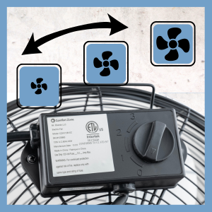 comfort zone portable cradle floor fan 3 speeds