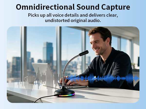 Computer USB Microphone for PC, Laptop, Mac