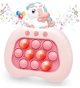 Intoypad Quick Push Pop Fidget Game Toys, Rainbow Unicorn Light Up Fidget Toy with 1 Min Auto-Off...
