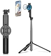61" Magnetic Phone Tripod &amp; Selfie Stick for Golf Training, Extendable Cell Phone Tripod Stand wi...