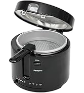 PantryPro 2.5 Liter Electric Deep Fryer with Cool Touch Sides and Nonstick Basket, Adjustable Tem...