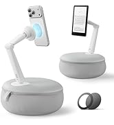 SAIJI Magnetic Cell Phone Stand for Bed-Mini Kindle Pillow Holder with Dual Axis Arm,Phone Holder...