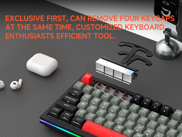 P11 4-Key Keycap Puller - Custom Gaming Mechanical Keyboard Cleaning and Removal Tool