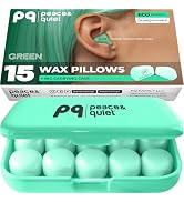 Peace&amp;Quiet | PQ Wax Ear Plugs for Sleeping, Swimming - Soft Noise Cancelling Silicone Gel Wax Ea...