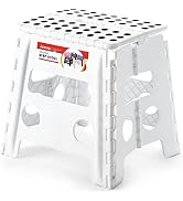 13 inch Height Premium Heavy Duty Foldable Stool for Adults, Kitchen Garden Bathroom Stepping Sto...
