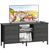Furologee Dresser TV Stand with 4 Drawers, 43 inch Entertainment Center with Open Shelf, Televisi...