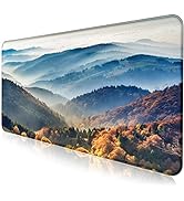 Large Extended Gaming Mouse Pad with Stitched Edges, Non-Slip Waterproof Rubber Base Mouse Pad fo...