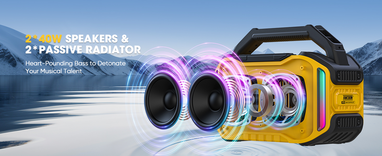 bluetooth speaker 80W(PEAK)