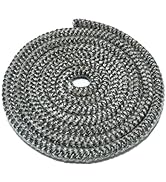 Protalwell Wood Stove Gasket (3/8" x 72" Rope), Wood Stove Door Gasket, Grey Color Fiberglass Gas...