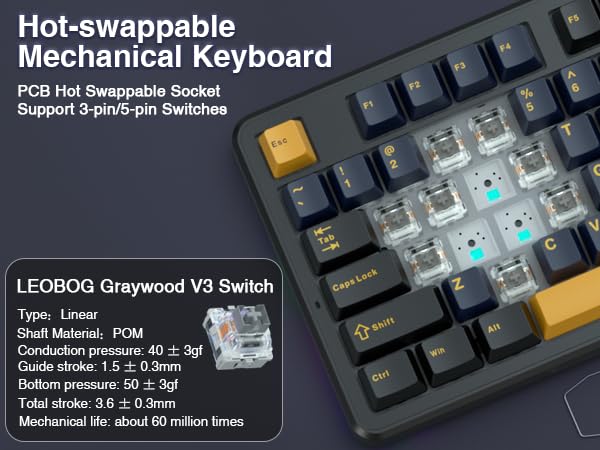 hot swappable mechanical keyboard