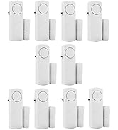 HIIXHC Personal Security Window &amp; Door Alarm Bell | Wireless Sensor Door Window Burglar Alarm | P...