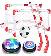 Helsort Hover Soccer Ball Set, Hover Hockey Set for Kids, Air Floating Soccer Toys Hockey Ball wi...