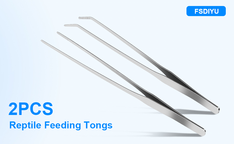 2 Pcs Reptile Feeding Tongs