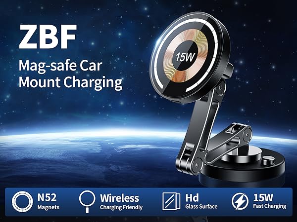 Car Phone Mount Magnetic Wireless