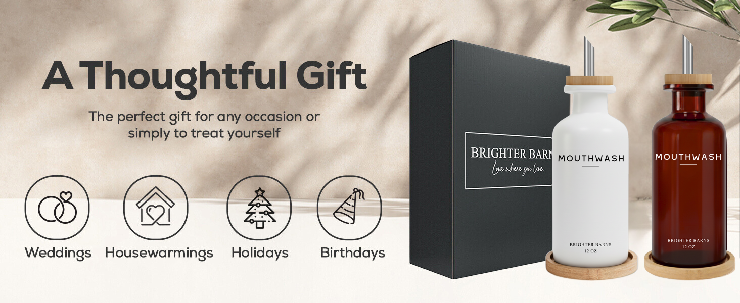 Thoughtful Gift - Boho Mouthwash Dispenser - Desktop