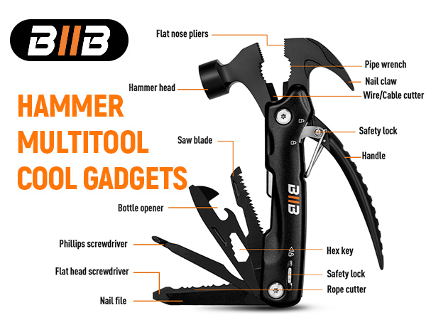 hammer multitool gifts men anniversary birthday gifts for men camping essentials survival gear tools
