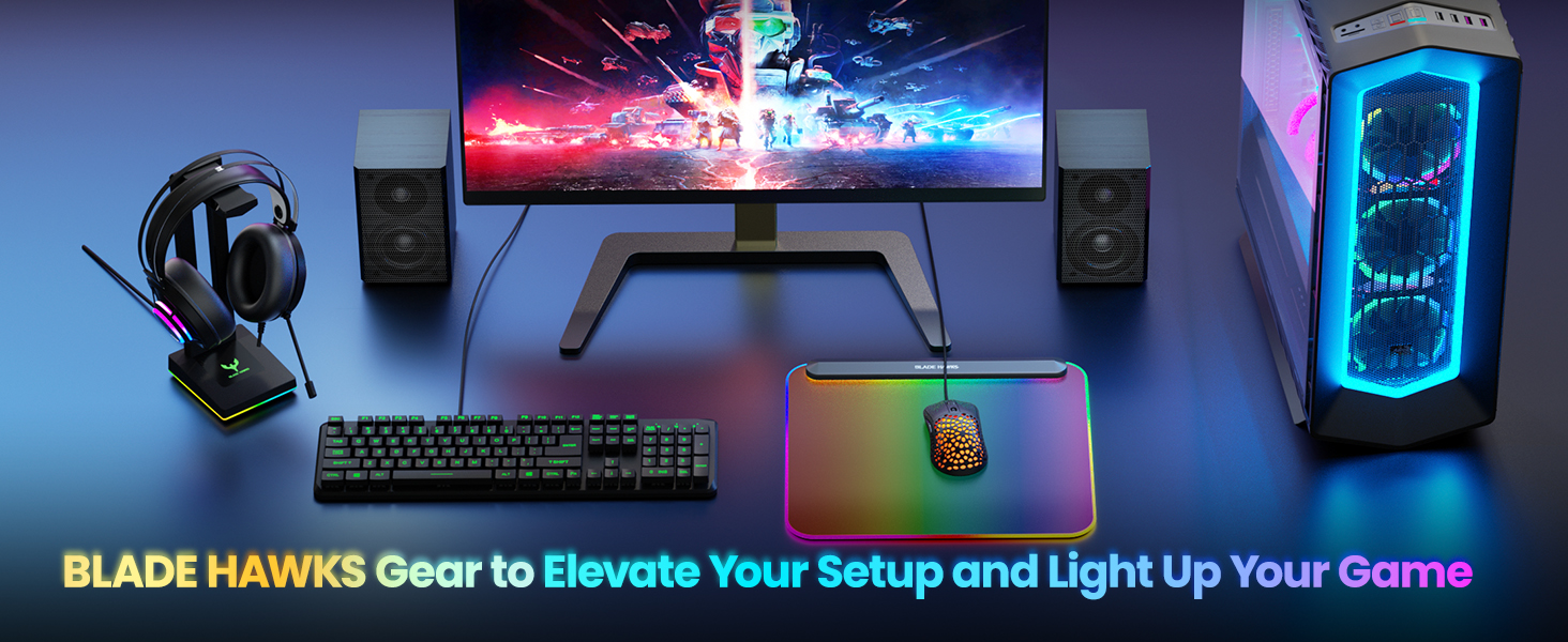 BladeHawks BX10 RGB Full Backlight Gaming Mouse Pad