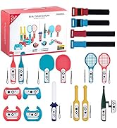 Mcbazel 18 in 1 Switch Sports Accessories Bundle: Tennis Rackets, Golf Clubs, Fishing Rod, Table ...