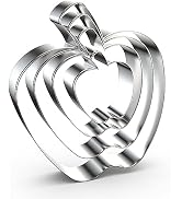 Apple Cookie Cutter Set Large Small Mini - 5 inch, 4 inch, 3 inch, 2 inch - 4 Piece Fruit Cookie ...