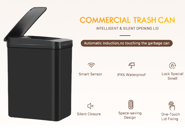 bathroom trash can touchless