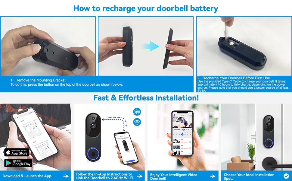 How to rechcarge your doorbell battery