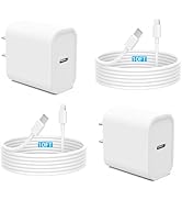 YYDBS Phone 14 13 Fast Charger [MFi Certified] 2 Pack 20W PD USB C Wall Charger Adapter with 2 Pa...