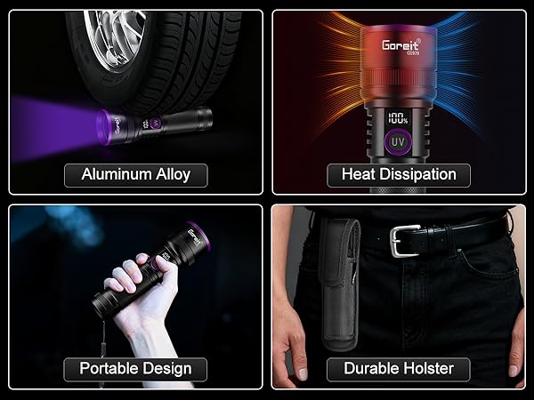 durable black light flashlight