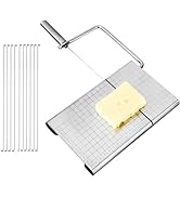 Hoxxu Wire Cheese Slicer &amp; Cutter | Perfect for Gourmet Cheese Lovers | 10 Replacement Wires