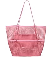 Mesh Beach Tote Large Bag 2022 Upgrade for Women with Multiple Pockets for Family Travel Swimming...