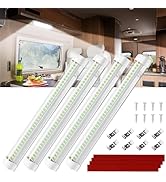 Linkstyle 4PCS 12V Interior LED Light Bar, Super Bright 12V LED Light Strip with Switch, 108 LEDs...