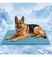 GOLOPET Newly Upgraded Large Dog Cooling Mat 34x23 in,Ice Breathable Fabric, Solid Silicone Honey...