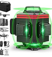 Ereoin Laser Level-4x360°16 Lines Self Leveling Green Laser Level, Laser measurement calibration ...