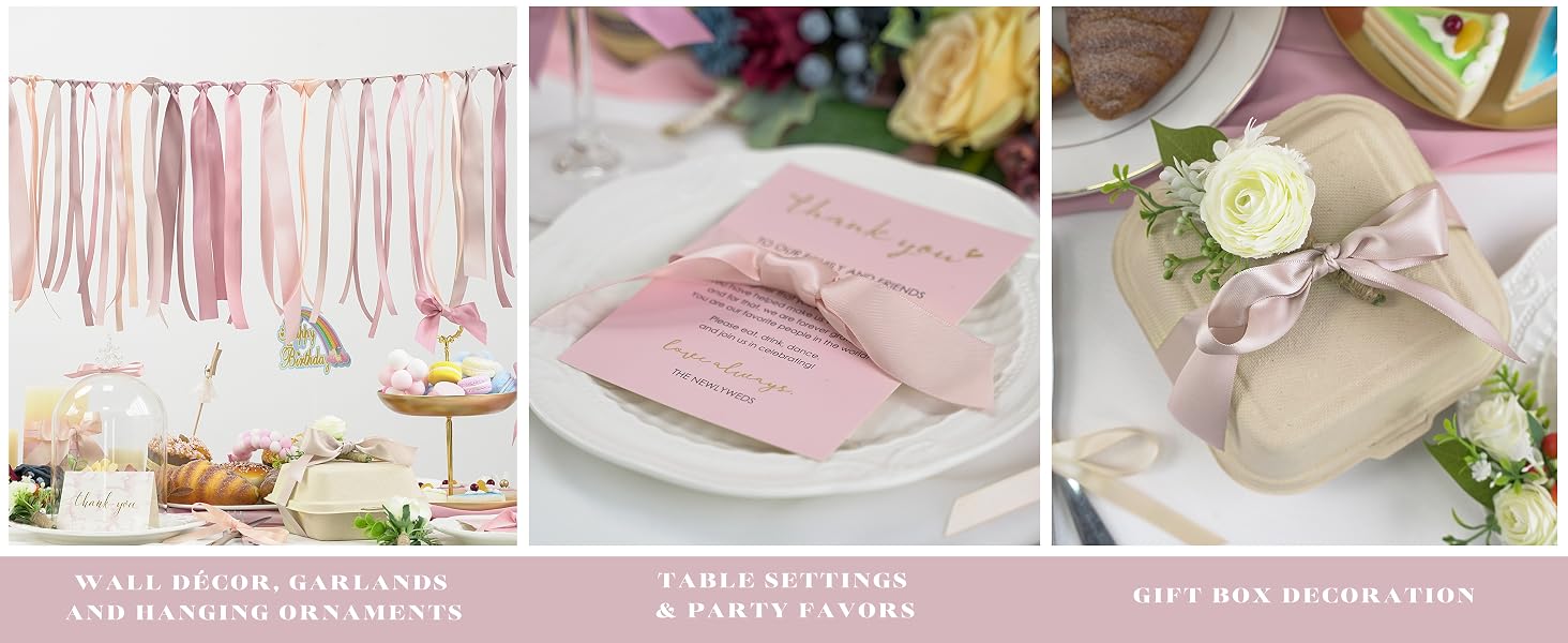 dusty rose ribbon for gift wrapping