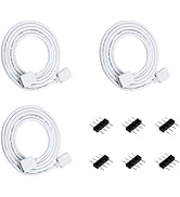 VIPMOON 3 Pack 1M 3.3ft 4pin RGB Led Strip Light Extension Cable for SMD 5050 3528 RGB LED Strip ...