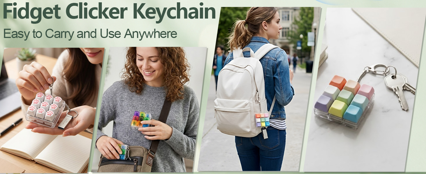 Fidget keyboard keychian
